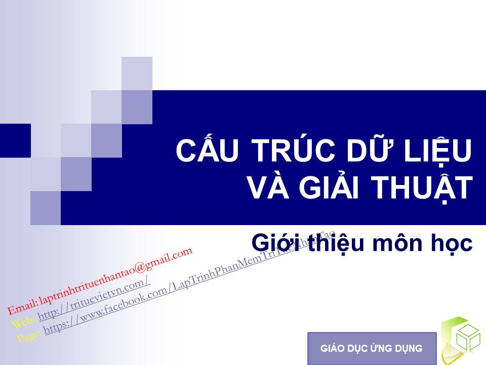 Giới thiệu CTDL & GT 