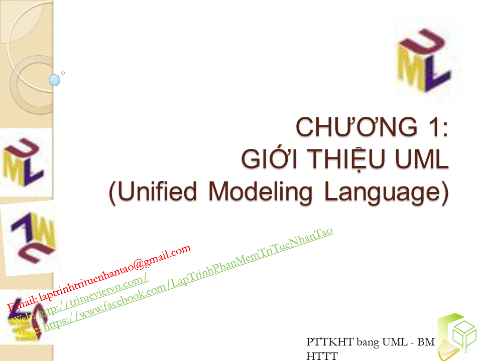 CHƯƠNG 1:GIỚI THIỆU UML 