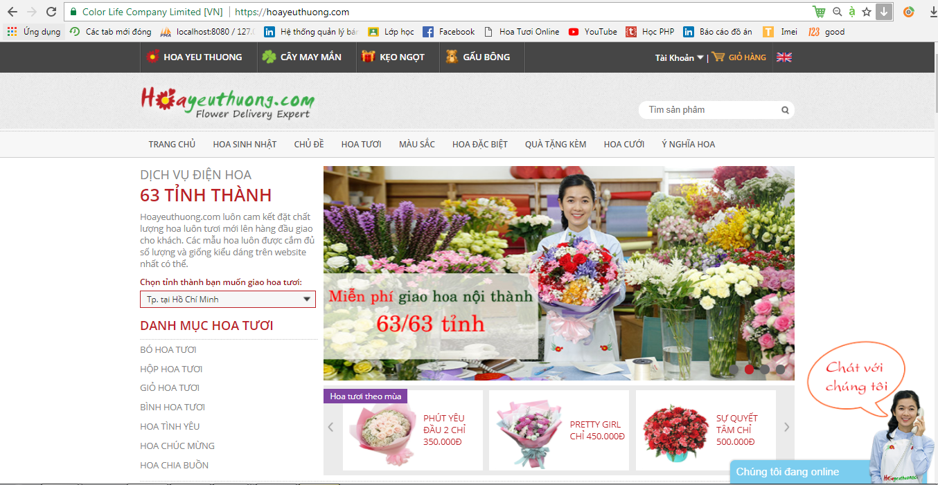 Phân tích thiết kế Trang Web Bán Hoa 